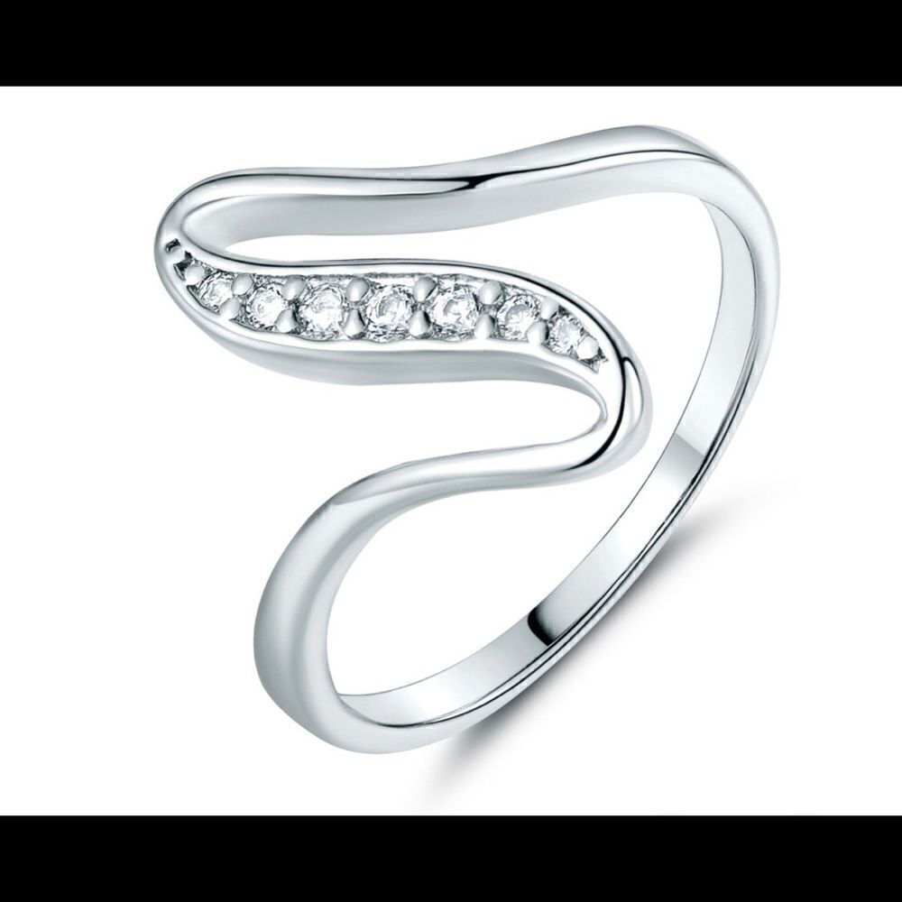 18k Gold  FILLED CZ Diamond Ring